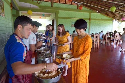 Food at AyurYoga Eco Ashram Mysore India